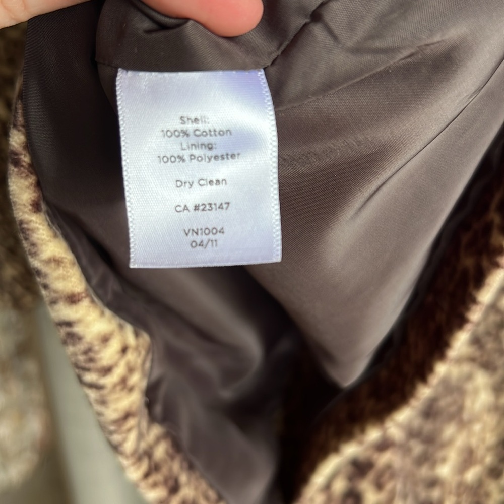 Talbots Button Down Leopard Print Chunky Gold But… - image 8